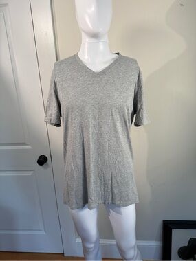 Everlane Uniform Gray Heather V-Neck T-Shirt Men’s Large 100% Cotton Short Sleev